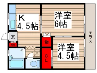 林田コーポ【1階】の間取り