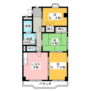 ソレアード81B【3階】の間取り