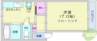 ハイツ安里【2階】の間取り