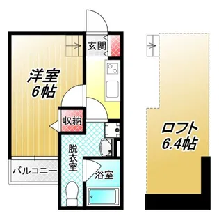 メゾンドボア加美【1階】の間取り