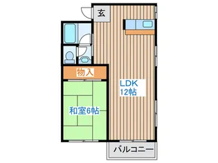 ウエストヴィレッジB棟【2階】の間取り