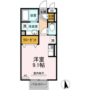 ル・パルテール【2階】の間取り