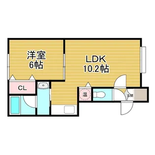 アラモード東室蘭【1階】の間取り
