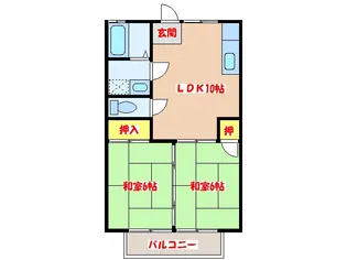 シャインキャッスル【2階】の間取り