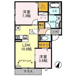 埼玉県入間市久保稲荷5【アパート】の間取り