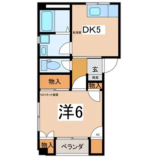 リバーサイドマンション【2階】の間取り