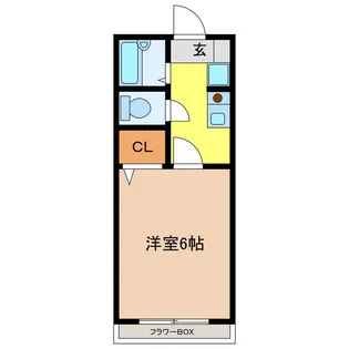 岐阜県岐阜市六条北3【アパート】の間取り