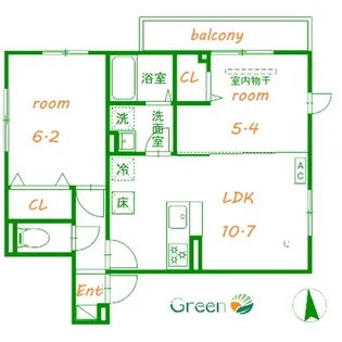 ブリーズコースト B【1階】の間取り