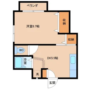 アーバン川口【1階】の間取り