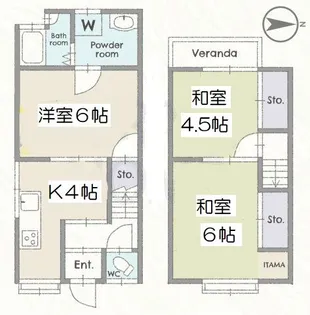 京都府京都市西京区上桂森上町【一戸建】の間取り