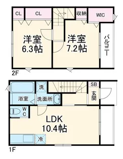Dieu famille A/Bの間取り
