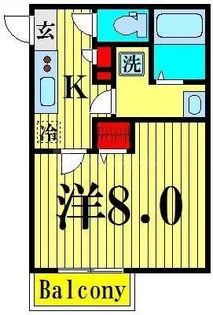 カーサ デ アミーゴ【2階】の間取り