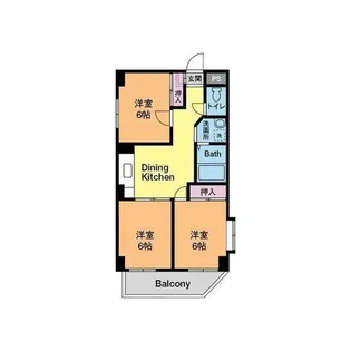 サムマンションズ厚木【2階】の間取り