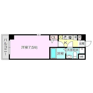 シャルル上新庄【1階】の間取り