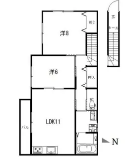 ソーラーハイツB【2階】の間取り