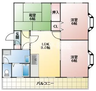 呉市晴海町ビル(SEASIDE HARUMI)【4階】の間取り