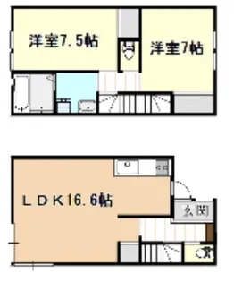 静岡県浜松市中央区蜆塚1【一戸建】の間取り