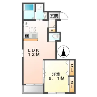 クオーレ【1階】の間取り
