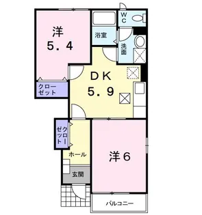 ル・シエルI【1階】の間取り