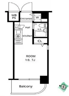 ネオマイム横浜台町【7階】の間取り