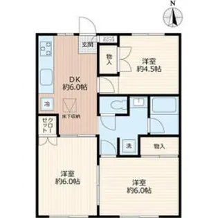 アムスプラザA【1階】の間取り