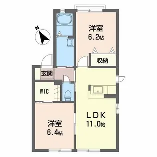 サニーハイツ 一番館【1階】の間取り