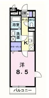 シャトーエクセラン【1階】の間取り