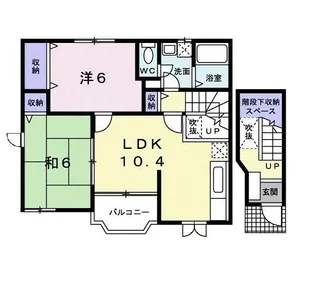 レジデンス・プレインB【2階】の間取り