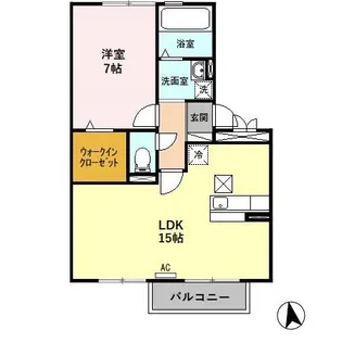 セレッソKT A【1階】の間取り