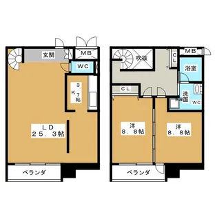 レジディア東桜II【14階】の間取り