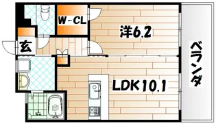 フェルト1113【9階】の間取り