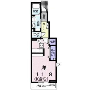ポルトボヌール48 I【1階】の間取り