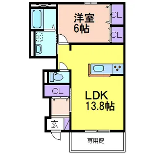 ポラリス A【1階】の間取り
