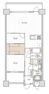 芝公園アパートメント【4階】の間取り