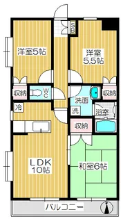ロイヤルパレスI【1階】の間取り