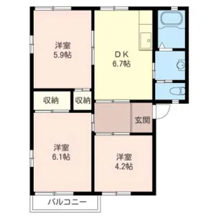 ベルドールA【SHM】【2階】の間取り