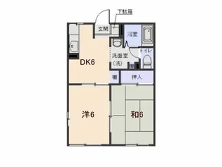 ディアス ケイワン【1階】の間取り