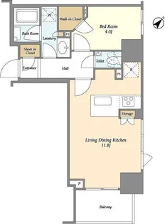 ドゥーエ月島II【10階】の間取り