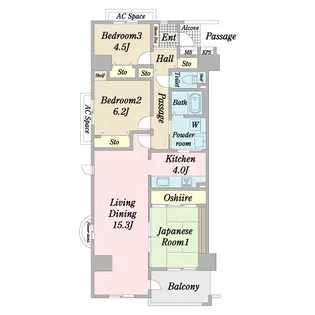 プロムナード仲町台9号棟【7階】の間取り