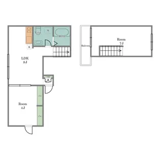 ラフィネ調布【5階】の間取り