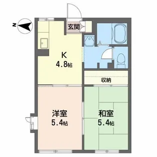 ハイライフシティ北天昌寺A【1階】の間取り