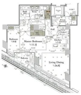 プラウド神宮前【3階】の間取り