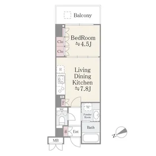 リバーパーク門前仲町【5階】の間取り