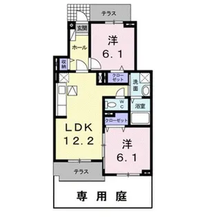 カンパーニャ ミリオーネ【1階】の間取り