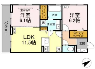 トレビ・フォンタナ【2階】の間取り