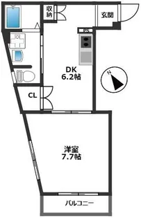 ウィステリアグランデMF【3階】の間取り