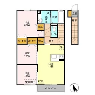 ジーフロント【2階】の間取り