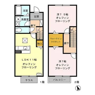 Will Village A【2階】の間取り