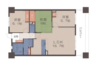 サーパスみずほ通り【3階】の間取り