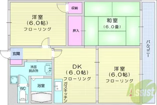 クオリティーハイム協栄A棟【2階】の間取り